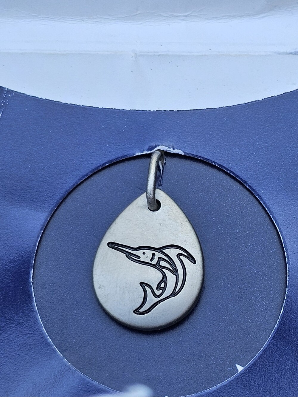 H. Stern Pewter Swordfish Teardrop Pendant
